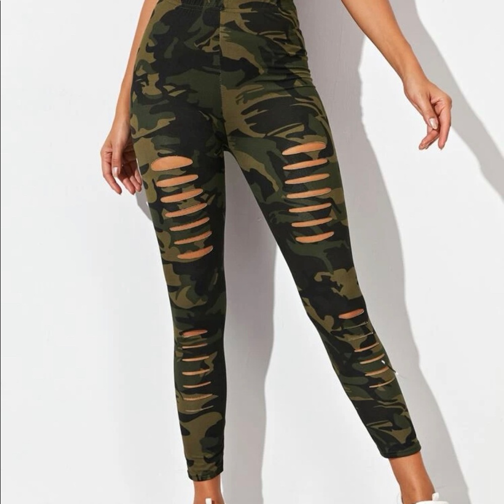 Ripped Camo Leggings